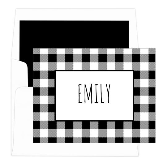 Gingham Folded Note Cards